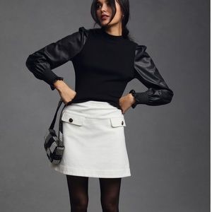 Anthropology DOLAN Faux Leather Top Size SP